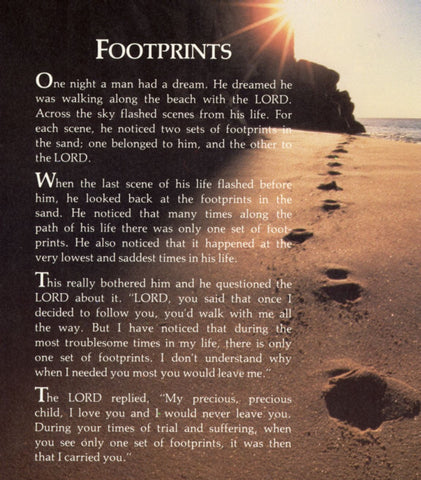 Footprints In The Sand Cremation Urns