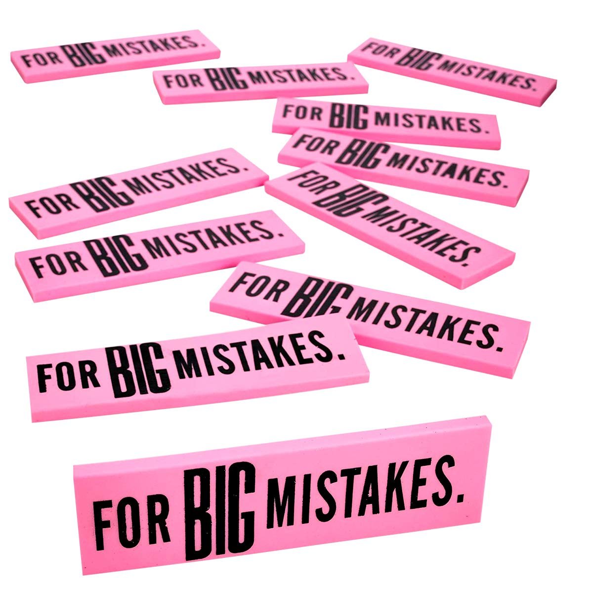 Jumbo Novelty Erasers 5.5"X1.75" Select Oops My Bad For Big Mistakes Not Again