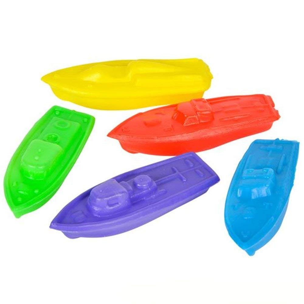 Floating Beach Speedboats 3” Small Boat Toy for Kids 144 Pieces of Mini Plastic Sailboats Indoor Outdoor Play Party Favor and Bag Fillers by Kidsco Kayco USA Perfect for Baby Bath Time Promotional Gifts 