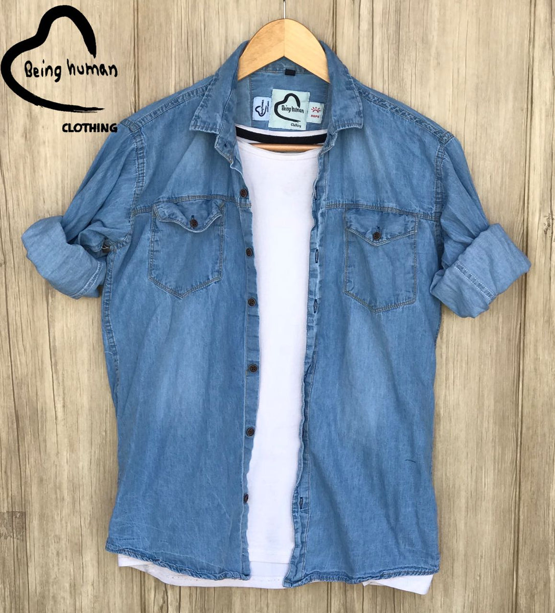 being human denim shirt