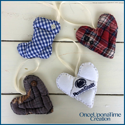 Custom Keepsake Ornaments from Clothing by Once Upon a Time Creation
