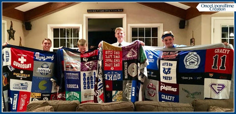 Graduation Memory Blanket_Great Valley_basketball_football_Once Upon a Time Creation