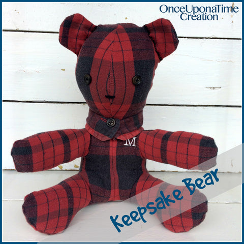 Keepsake Bear made from a shirt by Once Upon a Time Creation
