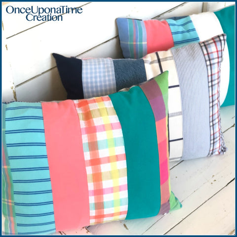 Keepsake pillows made from clothing by Once Upon a Time Creation
