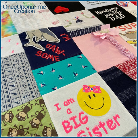 Memory Blanket made from Baby Clothes by Once Upon a Time Creation