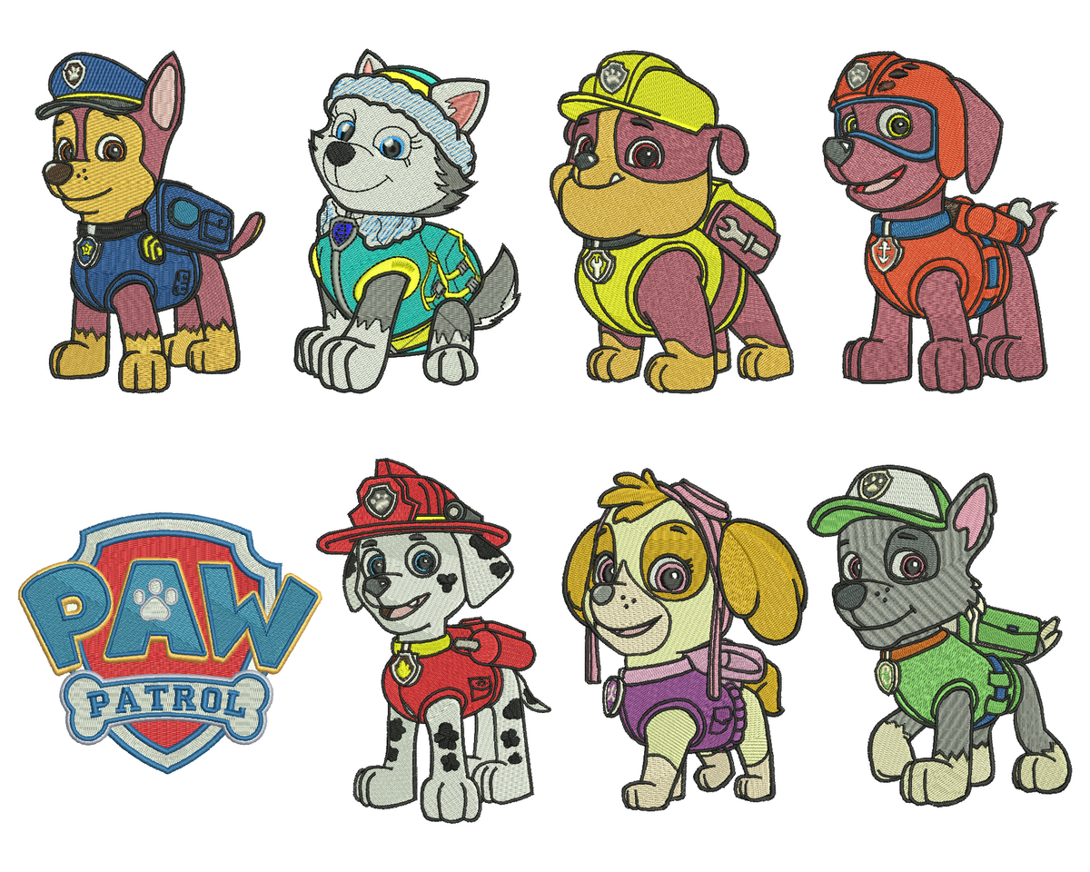 8 Paw Patrol Embroidery Design Buy Embroidery Design