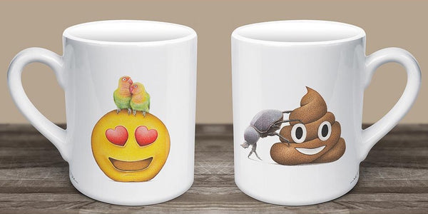 Martin Aveling emoji mugs