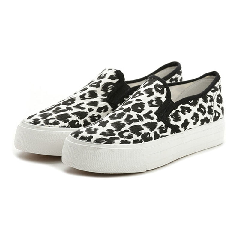 animal print canvas shoes