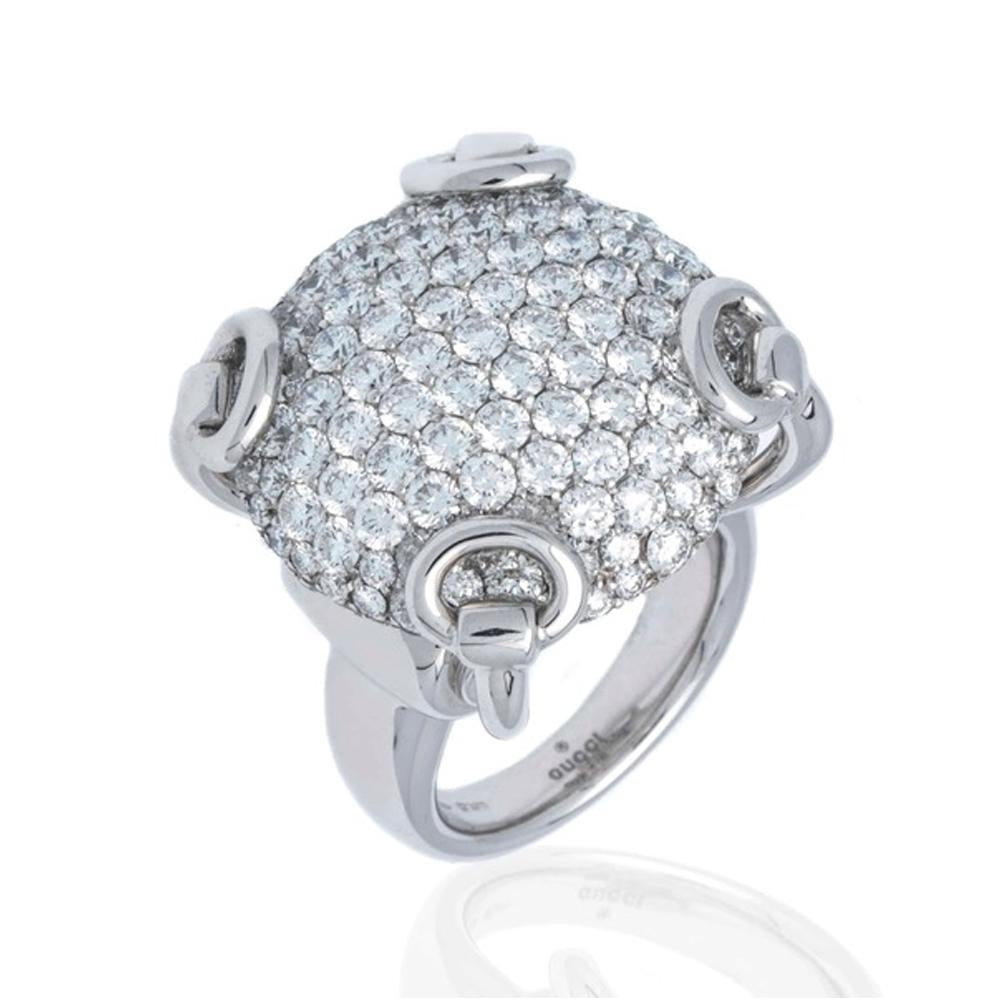 gucci horsebit diamond ring