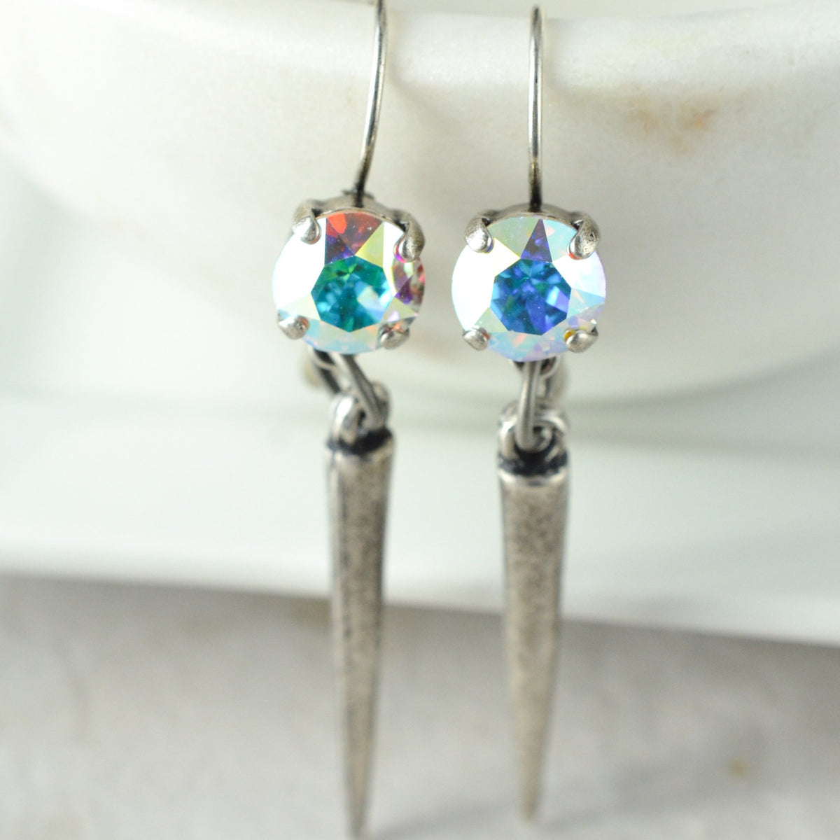 Silver Jewels Jess Silver Glitter Star Drop Earrings Jess Adams Design
