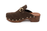 Gianna - Italian Leather Clogs with Chain