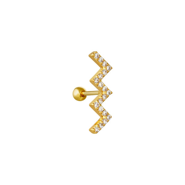 Lightening Gold Stud
