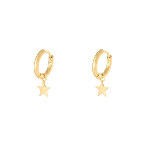 Mini Hoop Little Star Gold