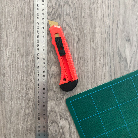 Craft Knife and Steel Ruler | Emma Smith Event Stationery
