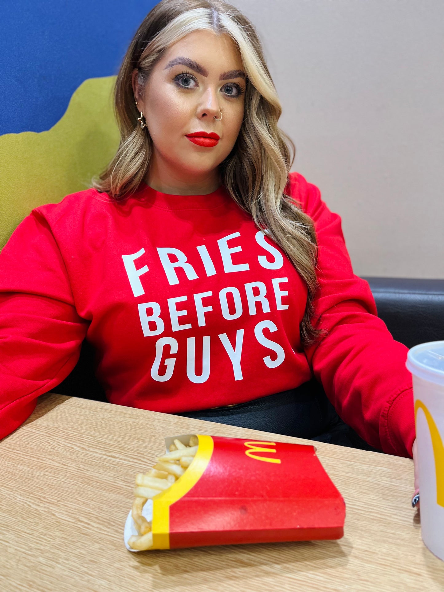 FRIES BEFORE GUYS SWEATER