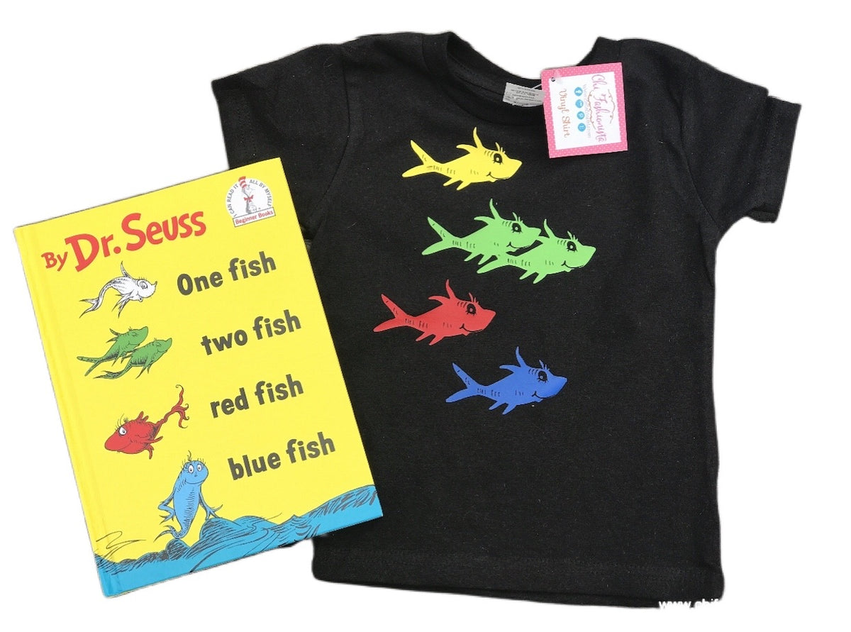 one fish two fish red fish blue fish t shirt