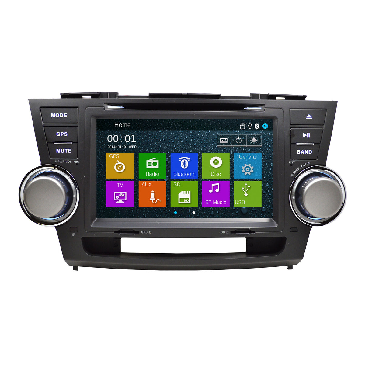 8" GPS Navigation Radio for Toyota Highlander 20082012