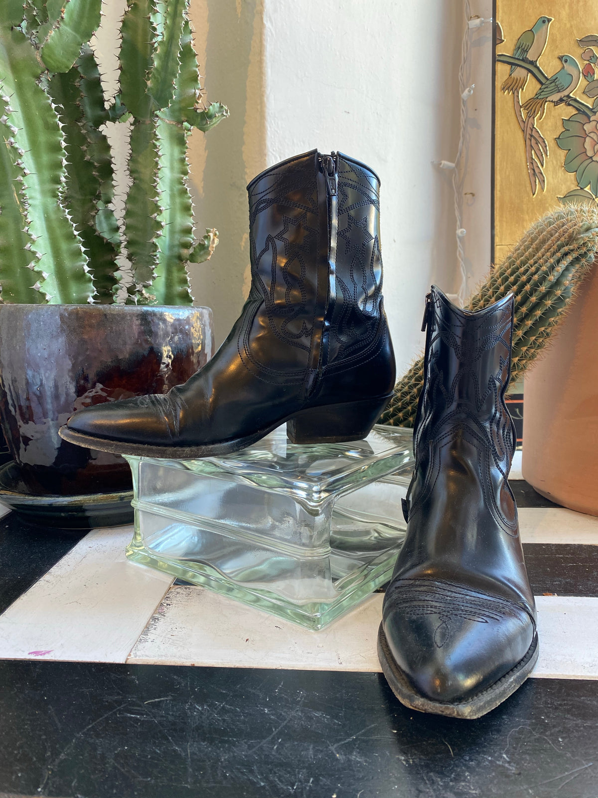 Sandro Leather “Jim” Cowboy Boot 