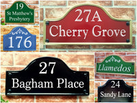 Bridge top house name and address plaques
