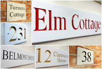 House signs & Plaques in white corian