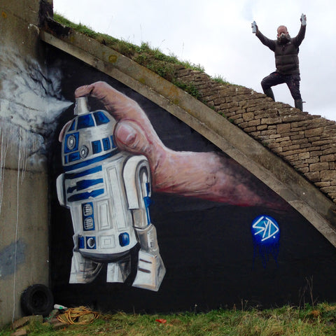 R2 D2 Street Art Graffiti by Syd 