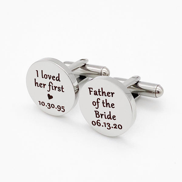 Father of the Bride Cufflinks with Mother of Pearl Direct from Cuff-Daddy