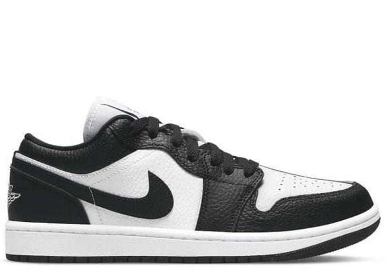 black and white low rise jordans