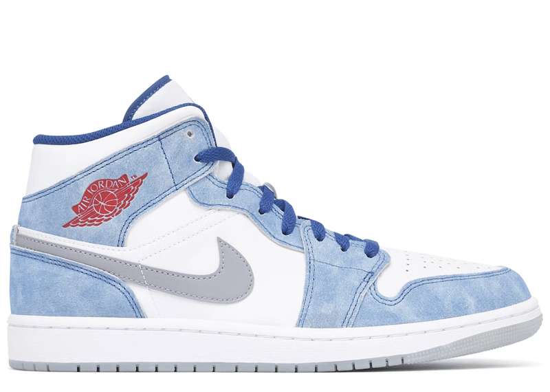 blue and red jordan 1 mid