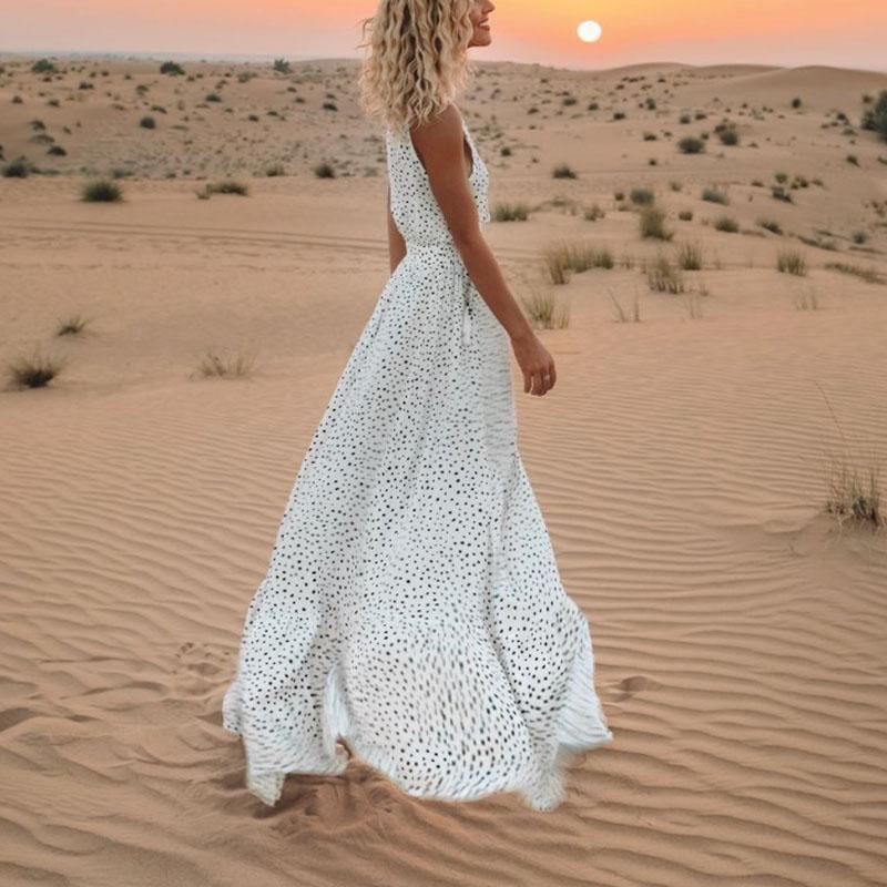 bohemian style dresses white