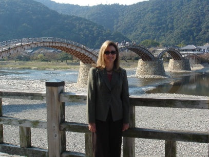 Sharon at the 
Famous kintai Bridge