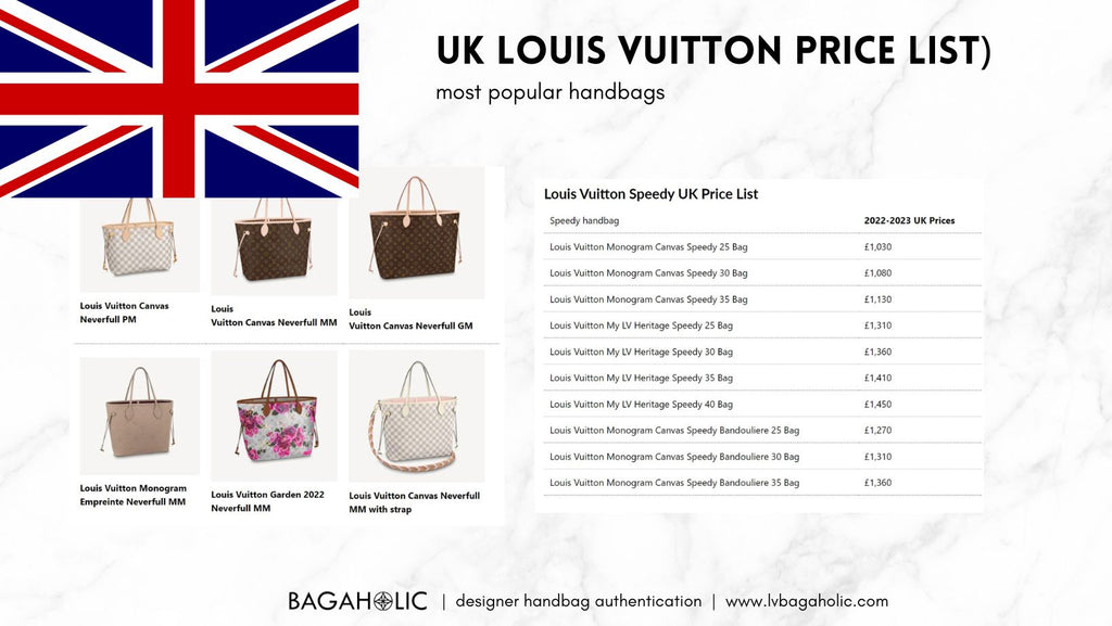 at straffe tapperhed over UK Louis Vuitton Price List & Reference Guide (Sep 2022) | Bagaholic