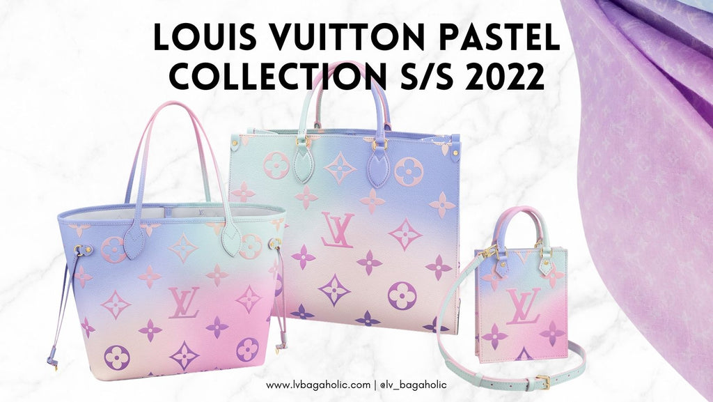 Louis VUITTON ESCALE ONTHEGO GM PINK PASTEL GIANT FLOWER MONOGRAM , NEW, w  Tags.