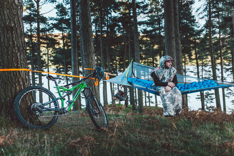 UNA Tree Tent with mountain bike