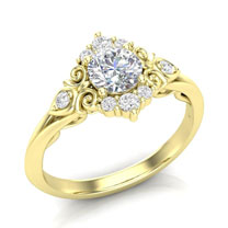 halo setting affordable diamond engagement ring