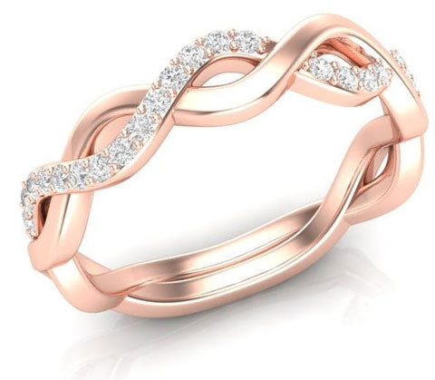 rose gold infinity wedding band