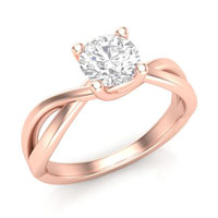Solitaire rose gold engagement ring