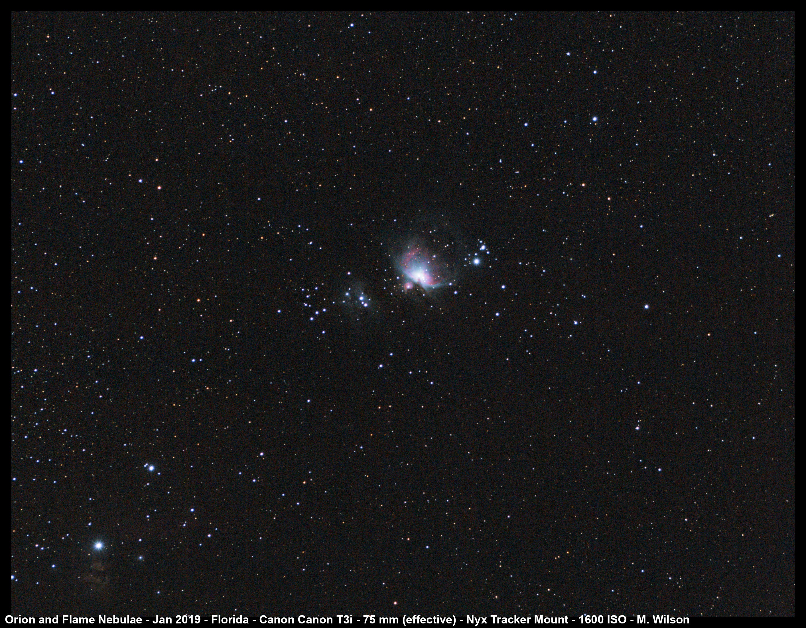 Nyx Tracker barn door tracker Orion Nebula