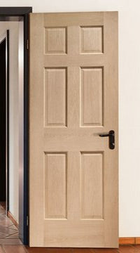 Regency 6 panel Oak Door without Raised Mouldings