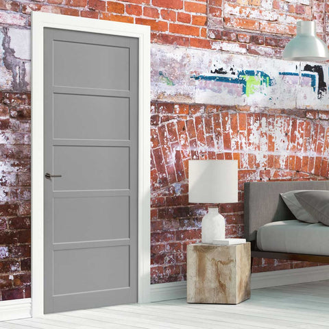 Grey loft door