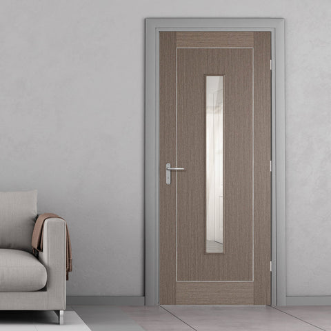 delicate-chocolate-grey-door-with-single-glass