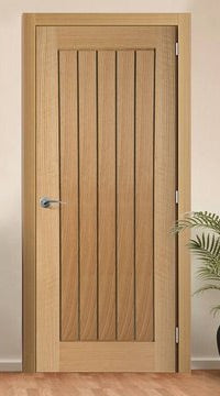 Mexicano Oak Door with Vertical Lining
