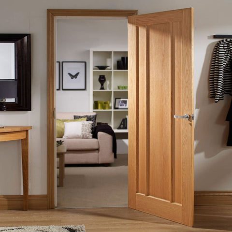 Worcester Oak 3 Panel Door - Prefinished