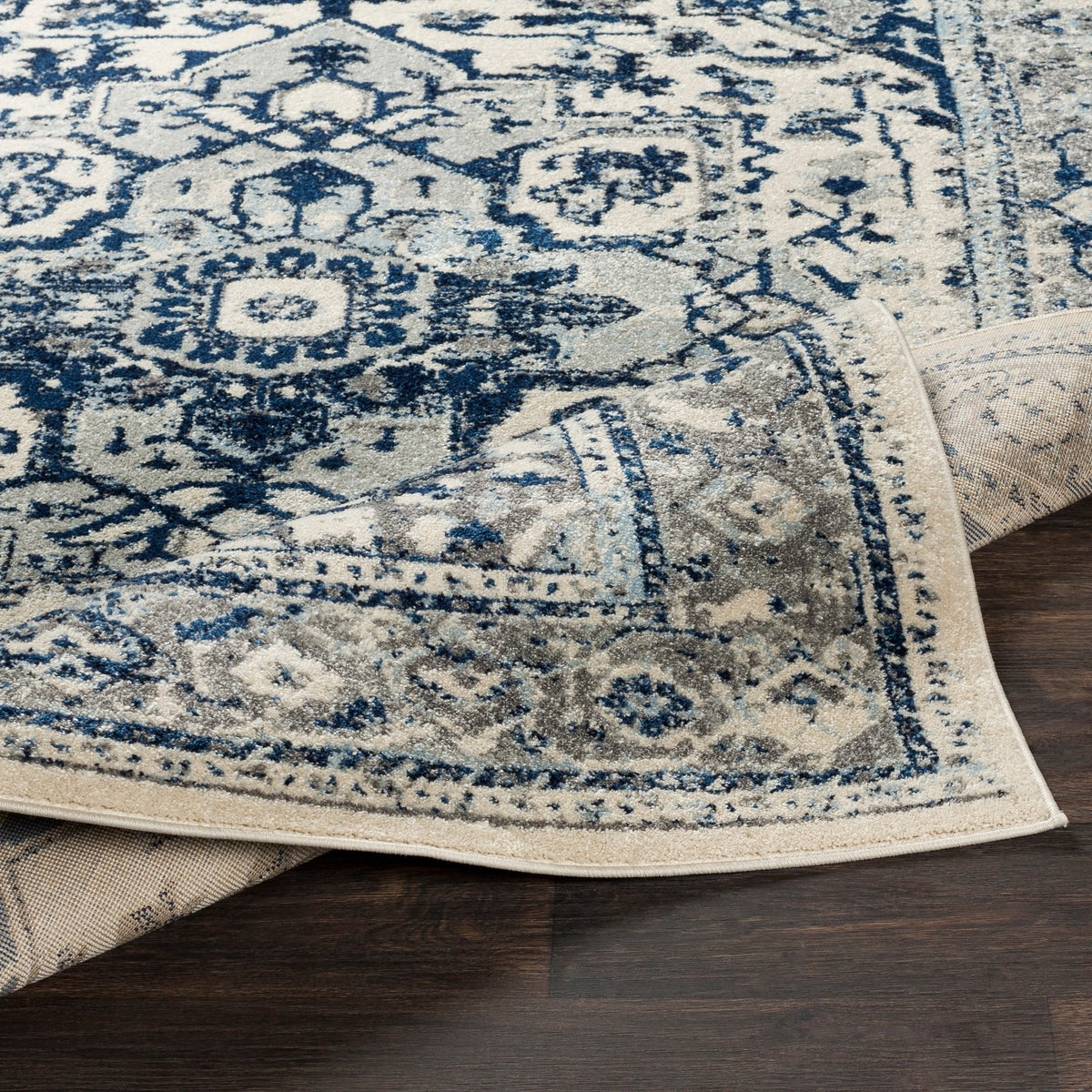 Traditional Navy Pale Blue Gray white Area Rugs – Modern Rugs and Decor