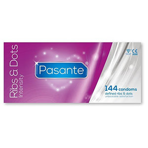 Pasante Ribs and Dots Condoms - Pack of 144
