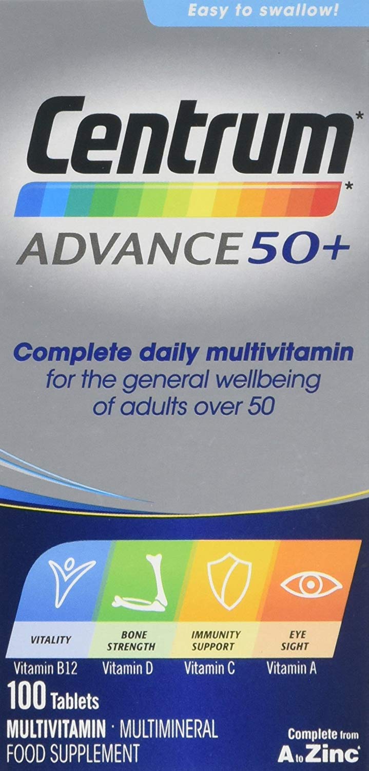 Centrum Advance 50 Plus Multivitamin Tablets, Pack of 100