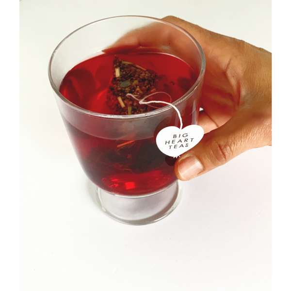 Blushing Hibiscus Tea In Glass