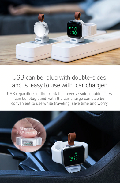 Portable Qi Wireless USB Apple Watch Charger