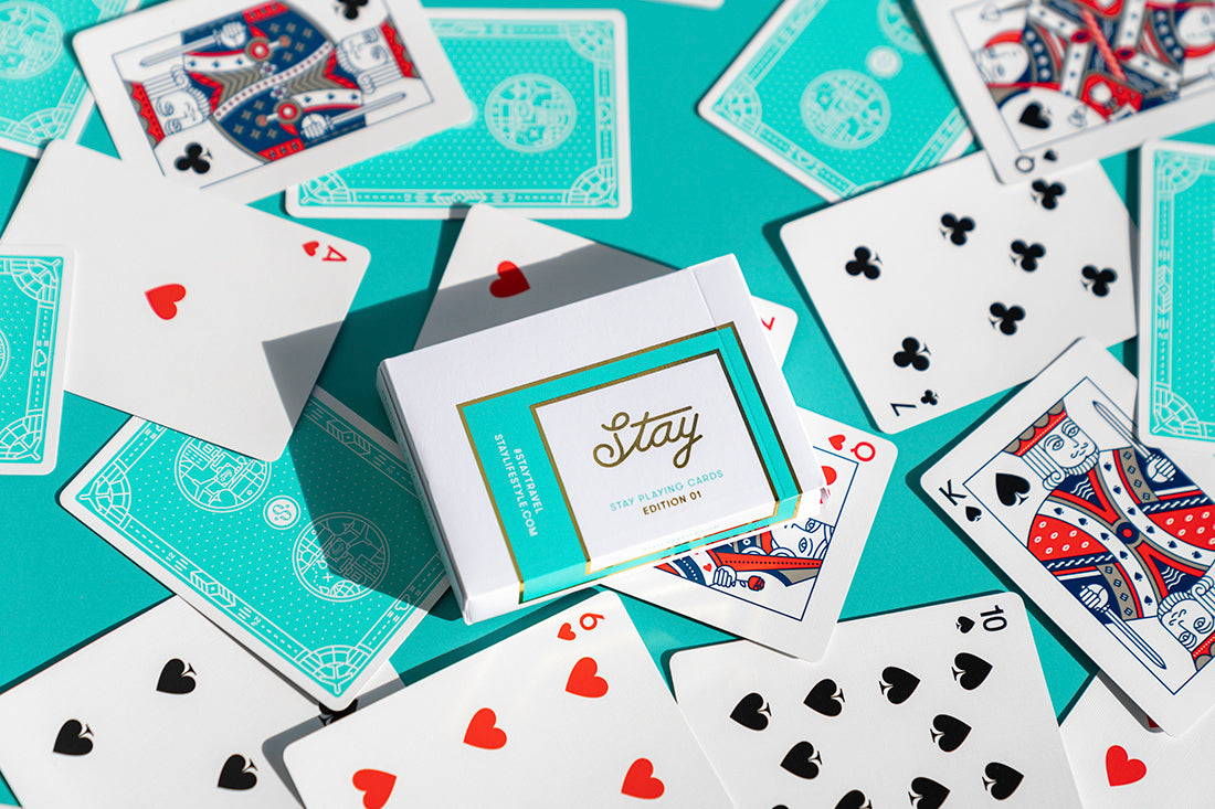 teal playing cards