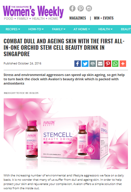 Women's Weekly Avalon Stemcell Beauty Drink