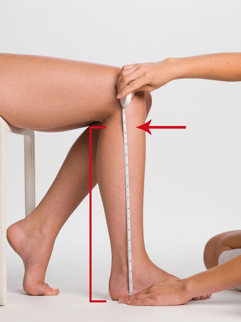 Measure the length of your lower leg from the floor to your knee